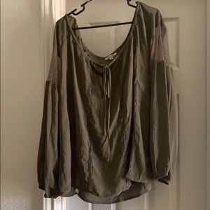 Plus Size Boutique Long Sleeve Blouse 2X